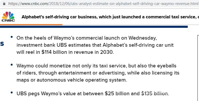 瑞银：Waymo 2030年营业收入将达1140亿美元