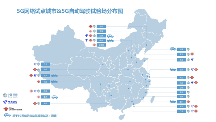 5G自动驾驶试验场图鉴：全国24城落地8大测试区，东北西北“缺席”