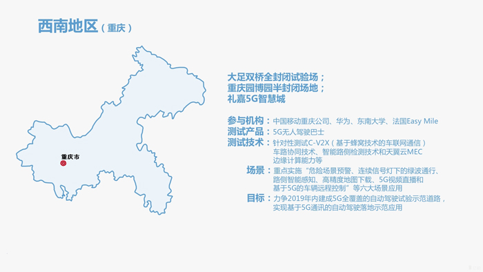 5G自动驾驶试验场图鉴：全国24城落地8大测试区，东北西北“缺席”