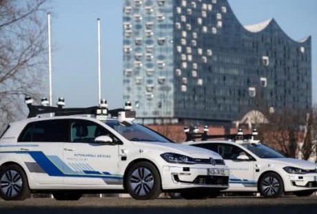大众第四级无人驾驶汽车德国汉堡街头测试