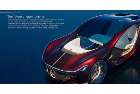 奔驰Vision Duet未来概念车,一款自动驾驶的三座豪华旅行车